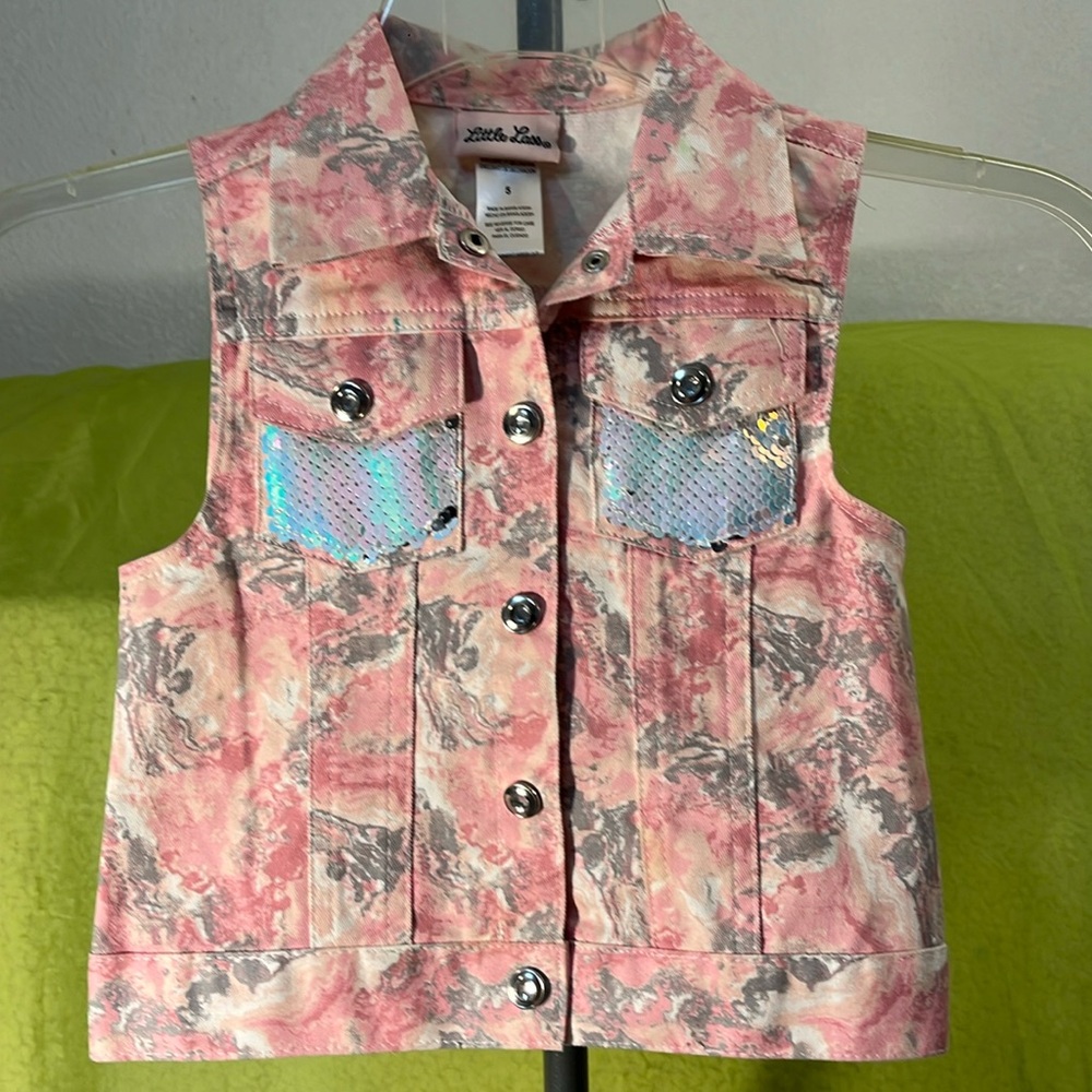 Little Lass Girls Sequin Vest